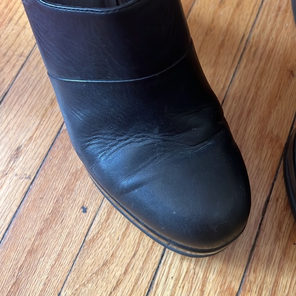Black Leather Camper Mules - Picture 4 of 5